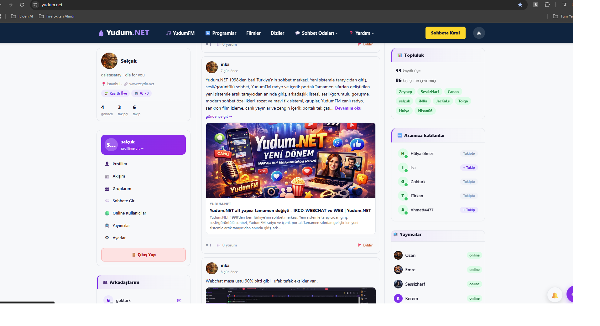 YudumSosyal — Go ve WebAssembly Tabanlı Yeni Nesil İletişim Framework